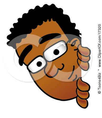 17320-Curious-Black-Businessman-Mascot-Cartoon-Character-Peeking-Around-A-Corner-Poster-Art-Print